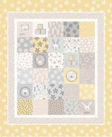 Bella Bunny & Bear Bundle. Cot Panel plus 3 x FQ coordinating fabrics by Lewis & Irene Bella Bunny & Bear Bundle. Cot Panel plus 3 x FQ coordinating fabrics by Lewis & Irene