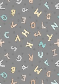 Bella Bunny & Bear A6483 Alphabet on grey by Lewis & Irene fabrics Bella Bunny & Bear A6483 Alphabet on grey by Lewis & Irene fabrics