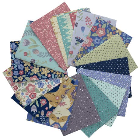 Fox Trot FQ Lilac Bundle. 5 x FQ coordinating fabrics from the Fox Trot range by QT fabrics Fox Trot FQ Lilac Bundle. 5 x FQ coordinating fabrics from the Fox Trot range by QT fabrics