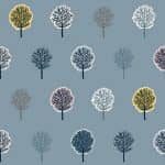 Heather & Sage 2529B Trees Blue by Makower Fabrics Heather & Sage 2529B Trees Blue by Makower Fabrics