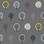 Heather & Sage 2529S Trees Silver on Grey by Makower Fabrics Heather & Sage 2529S Trees Silver on Grey by Makower Fabrics