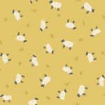 Heather & Sage 2534Y Sheep on Mustard Yellow by Makower Fabrics Heather & Sage 2534Y Sheep on Mustard Yellow by Makower Fabrics