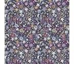 LIBERTY 6026B Woodland Christmas Charm Navy Multi Lasenby Cotton fabrics LIBERTY 6026B Woodland Christmas Charm Navy Multi Lasenby Cotton fabrics