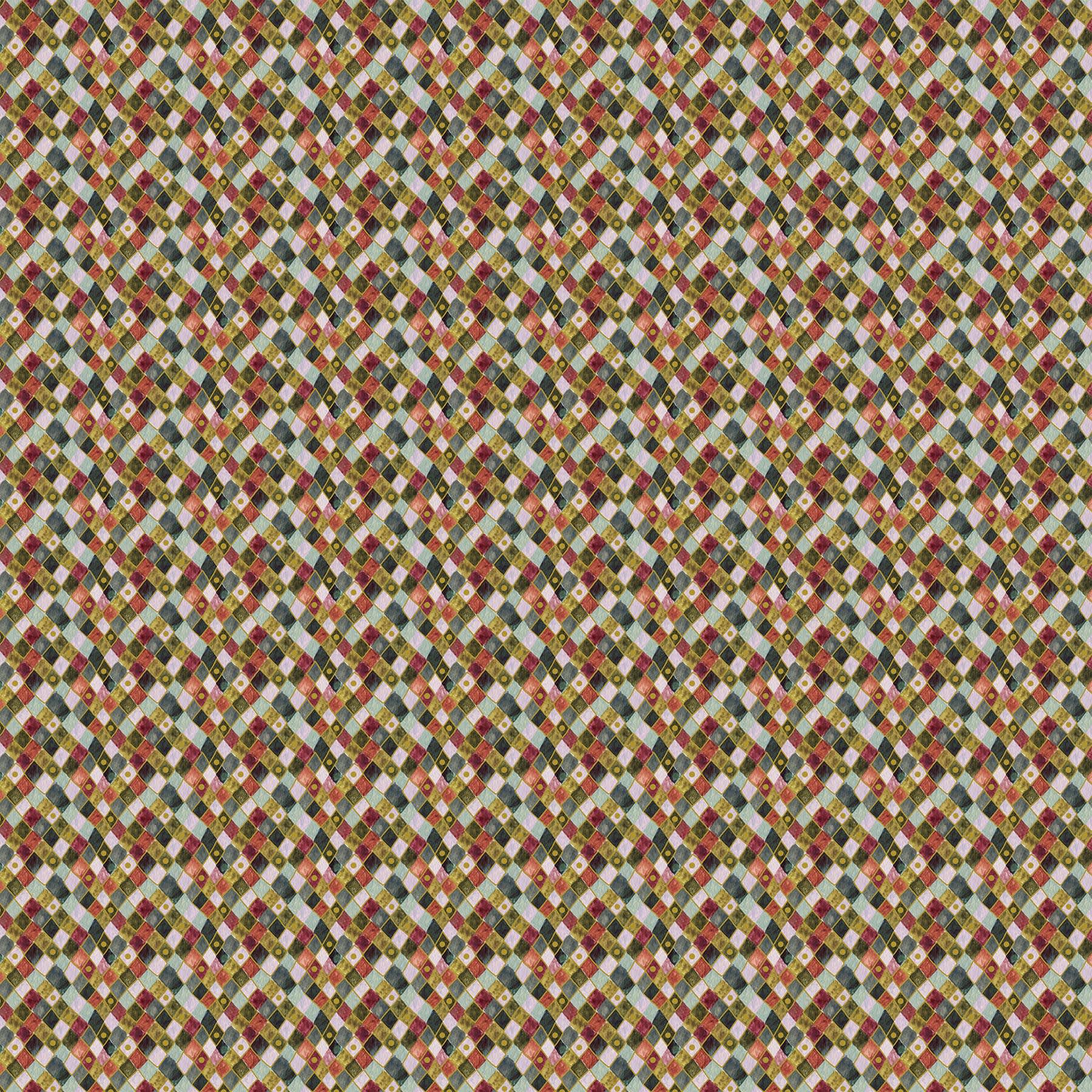 Noel 90514M74 Harlequin Green Red Gold Multi Diamonds by Figo Fabrics Noel 90514M74 Harlequin Green Red Gold Multi Diamonds by Figo Fabrics