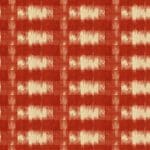 Belle Rose 2972R Ikat Plaid Scarlet Red Cream by Renee Nannaman for Andover fabrics