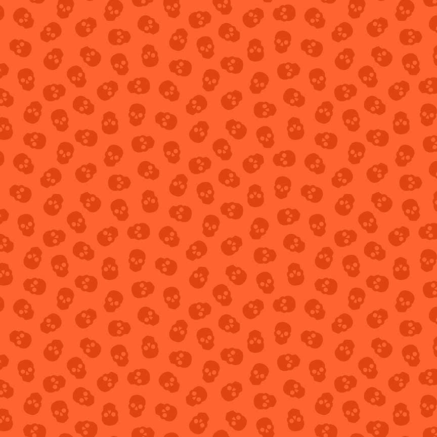 The Watcher 9837O Skulls Orange by Libs Elliott for Andover fabrics The Watcher 9837O Skulls Orange by Libs Elliott for Andover fabrics