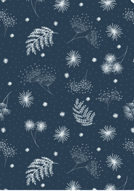 Secret Winter Garden A659.3 Navy Blue Dandelions by Lewis & Irene fabrics Secret Winter Garden A659.3 Navy Blue Dandelions by Lewis & Irene fabrics