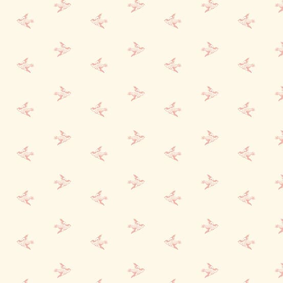 Strawberries & Cream 497LE Swallow Flight Flutter Pink cream fabric by Edyta Sitar for Laundry Basket Quilts Strawberries & Cream 497LE Swallow Flight Flutter Pink cream fabric by Edyta Sitar for Laundry Basket Quilts