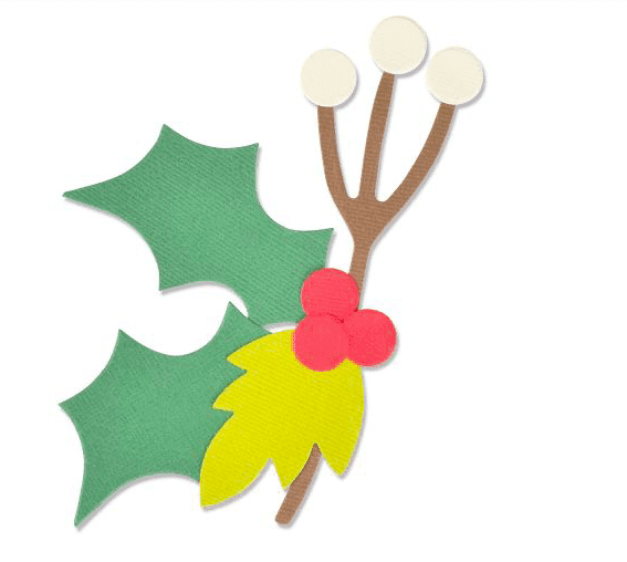 Sizzix Bigz Die – Christmas Nature Holly & Mistletoe Sizzix Bigz Die - Christmas Nature Holly & Mistletoe