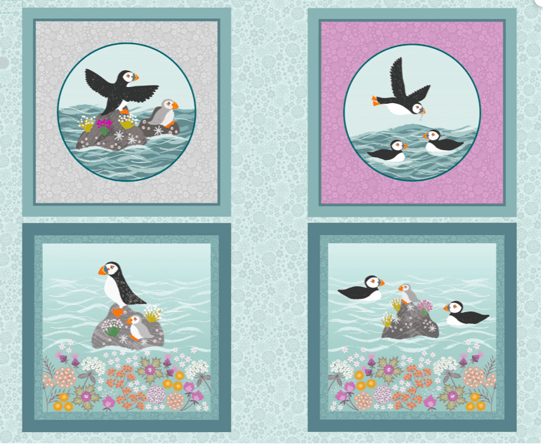 Puffin Bay A690 Cushion Panel. Price per panel (4 Blocks) Puffin Bay A690 Cushion Panel. Price per panel (4 Blocks)