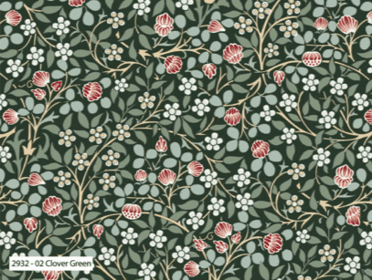 V & A Winter Garden 293202 Clover Green by William Morris for Make+Believe fabrics V & A Winter Garden 293202 Clover Green by William Morris for Make+Believe fabrics