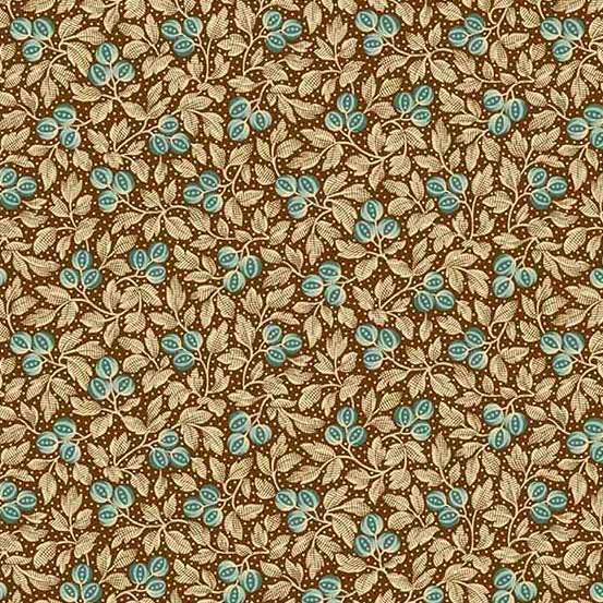 Primrose 524NT Botanical Beauty Coffee Brown & Blue by Edyta Sitar for Laundry Basket Quilts Primrose 524NT Botanical Beauty Coffee Brown & Blue by Edyta Sitar for Laundry Basket Quilts