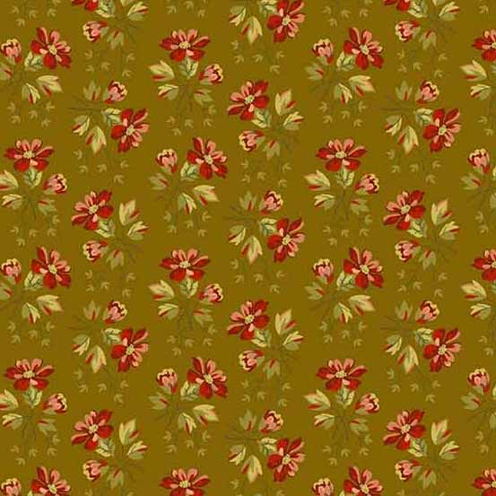 Primrose 531V Wildflower Deep Ochre Red by Edyta Sitar for Laundry Basket Quilts Primrose 531V Wildflower Deep Ochre Red by Edyta Sitar for Laundry Basket Quilts