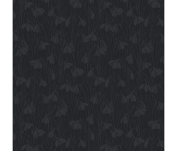 LIBERTY Snowdrop Spot 879A Slate Black fabric LIBERTY Snowdrop Spot 879A Slate Black fabric