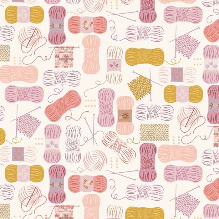 Memory Made CC18.1 Clickety Clack on cream fabric by Lewis & Irene Memory Made CC18.1 Clickety Clack on cream fabric by Lewis & Irene
