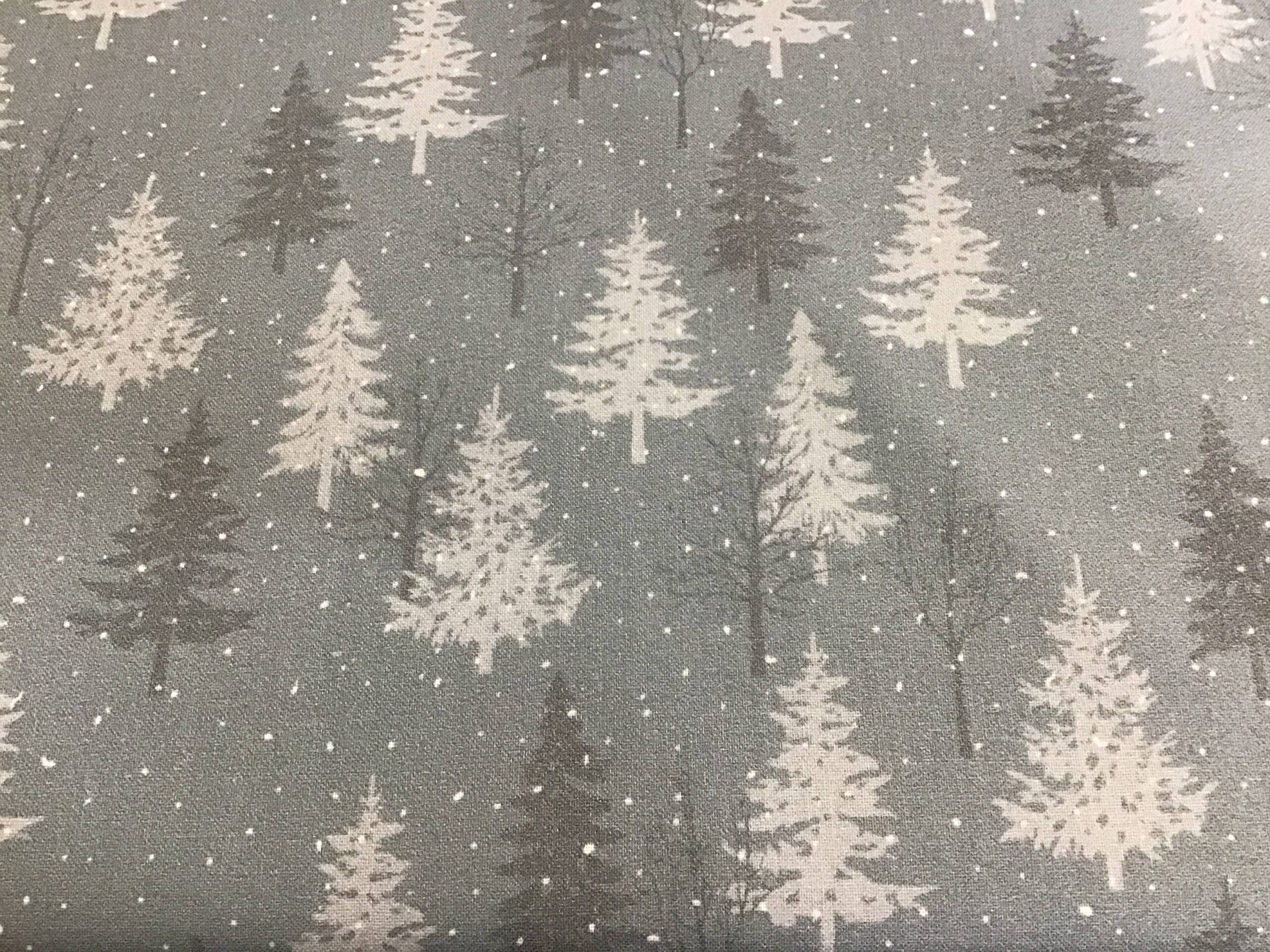 Winter Moon 80970104 Pine trees on blue by Nutex fabrics Winter Moon 80970104 Pine trees on blue by Nutex fabrics