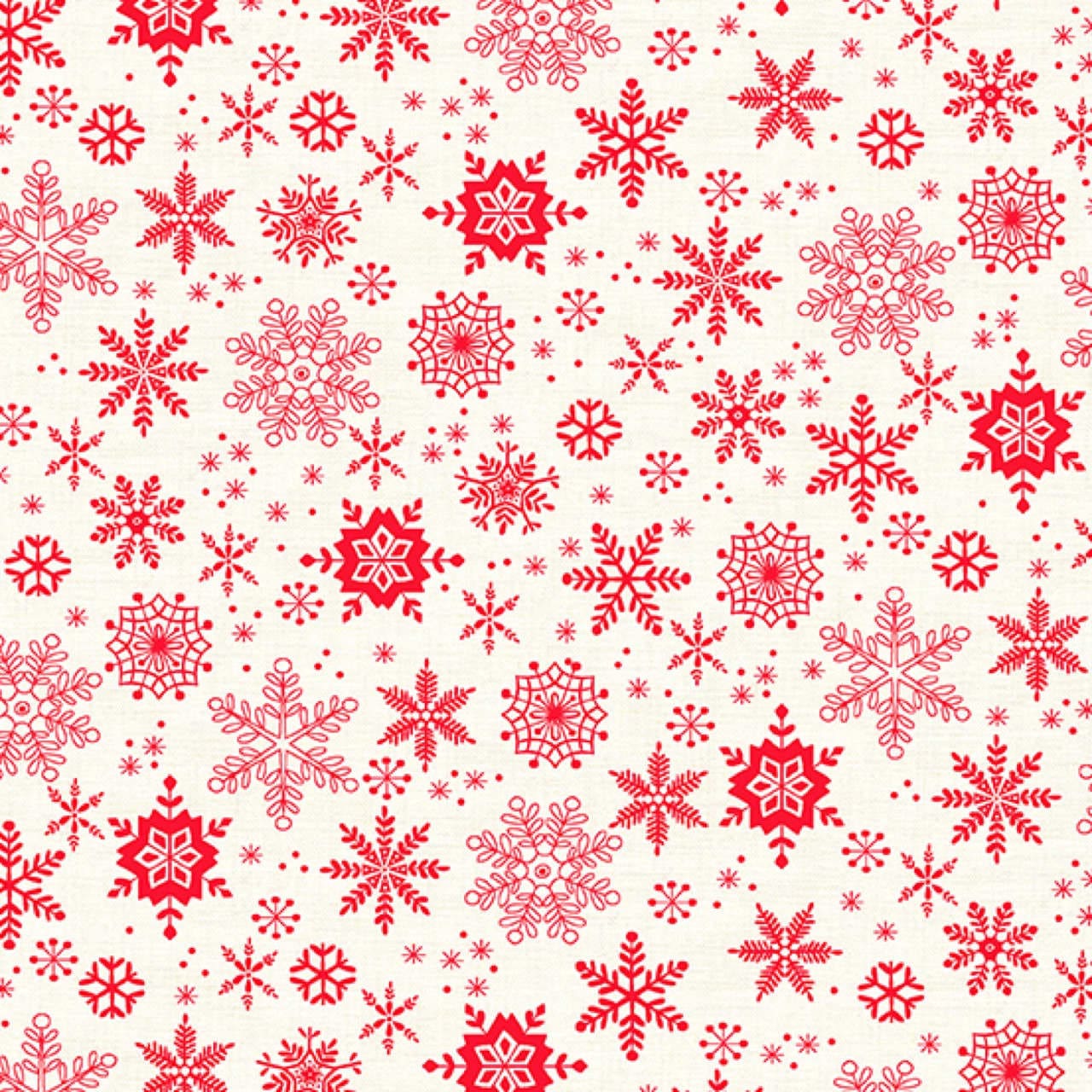 2576R Scandi Snowflakes Red Fabric by Makower 2576R Scandi Snowflakes Red Fabric by Makower