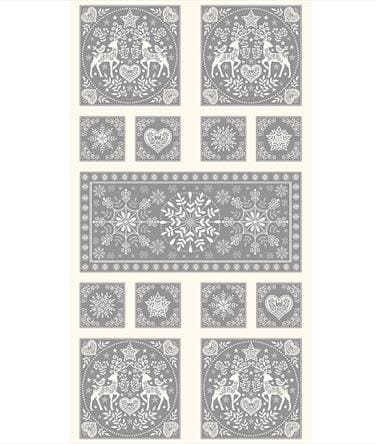 2462S Scandi Tabletop Panel Grey by Makower 2462S Scandi Tabletop Panel Grey by Makower