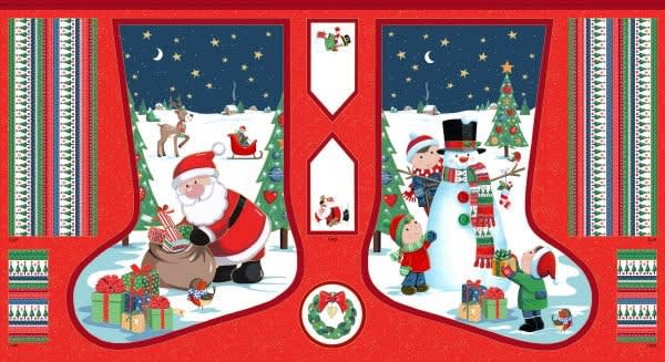 2590 Santa’s Christmas Stocking Fabric panel by Makover 2590 Santa’s Christmas Stocking Fabric panel by Makover
