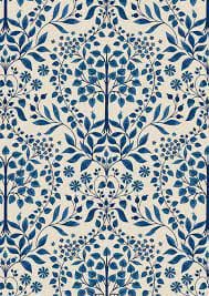 Brensham A748.1 Brensham trees on cream fabric by Lewis & Irene Brensham