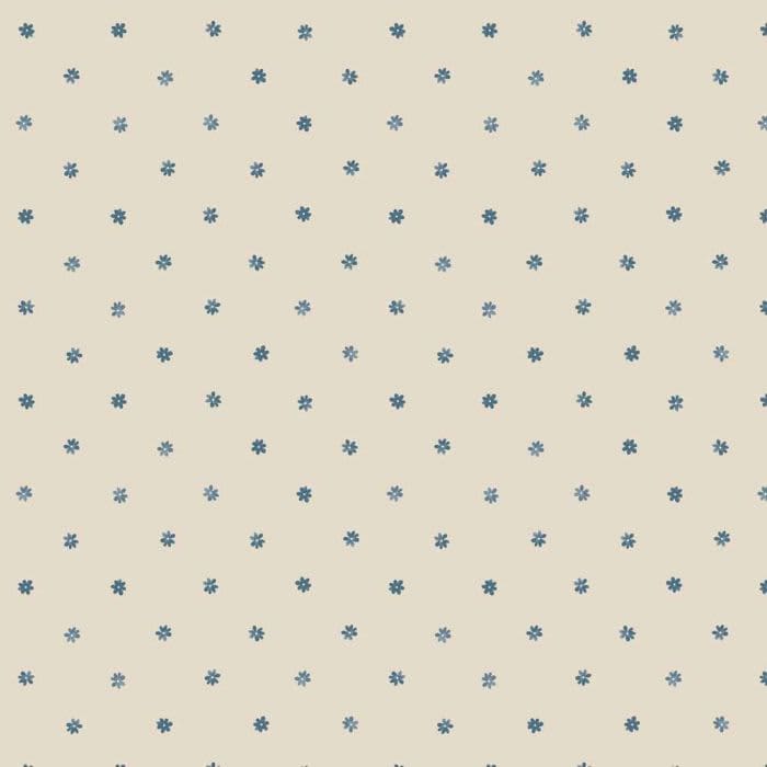 Brensham A749.1 Small Floral on deep cream fabric by Lewis & Irene Brensham A749.1 Small Floral on deep cream fabric by Lewis & Irene