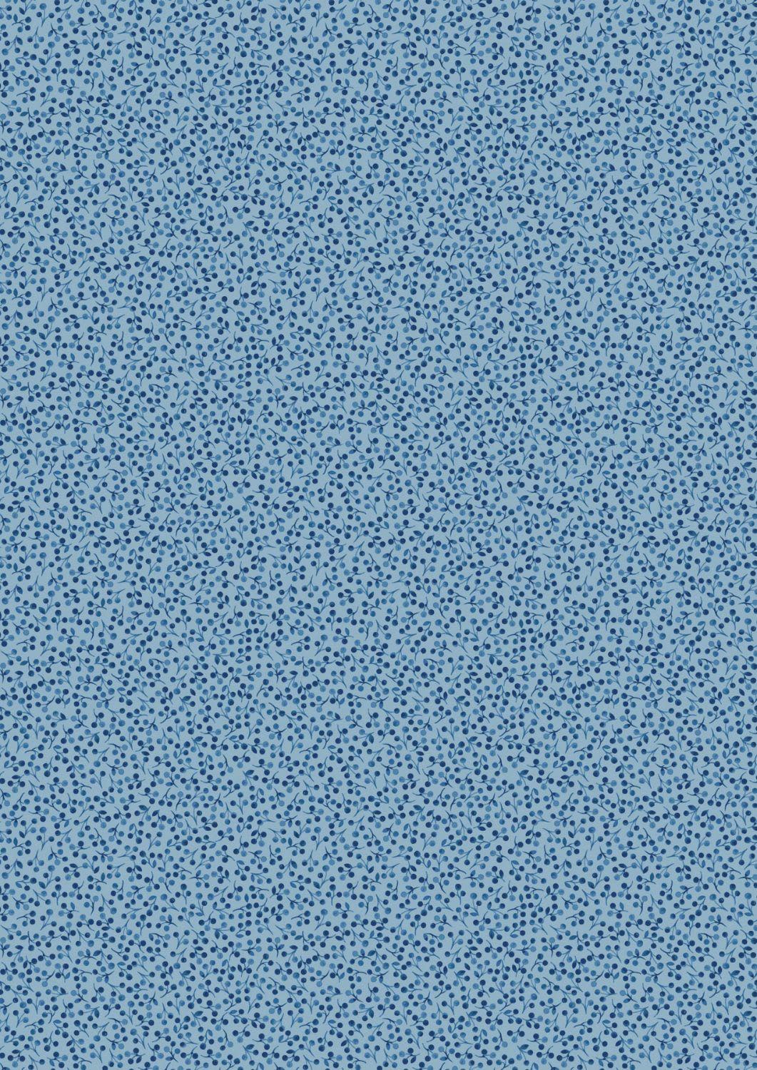 Brensham A750.2 Tiny berry on french blue fabric by Lewis & Irene Brensham A750.2 Tiny berry on french blue fabric by Lewis & Irene