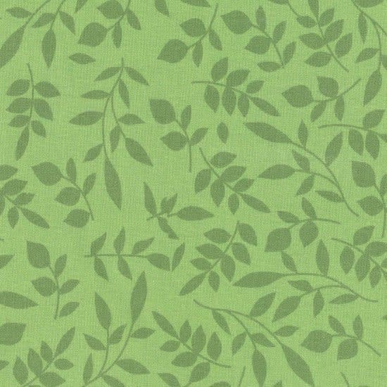 Quilt Backs, 79070 Green Leaves, 108 Inches Wide Quilt Backs, 79070 Green Leaves, 108 Inches Wide