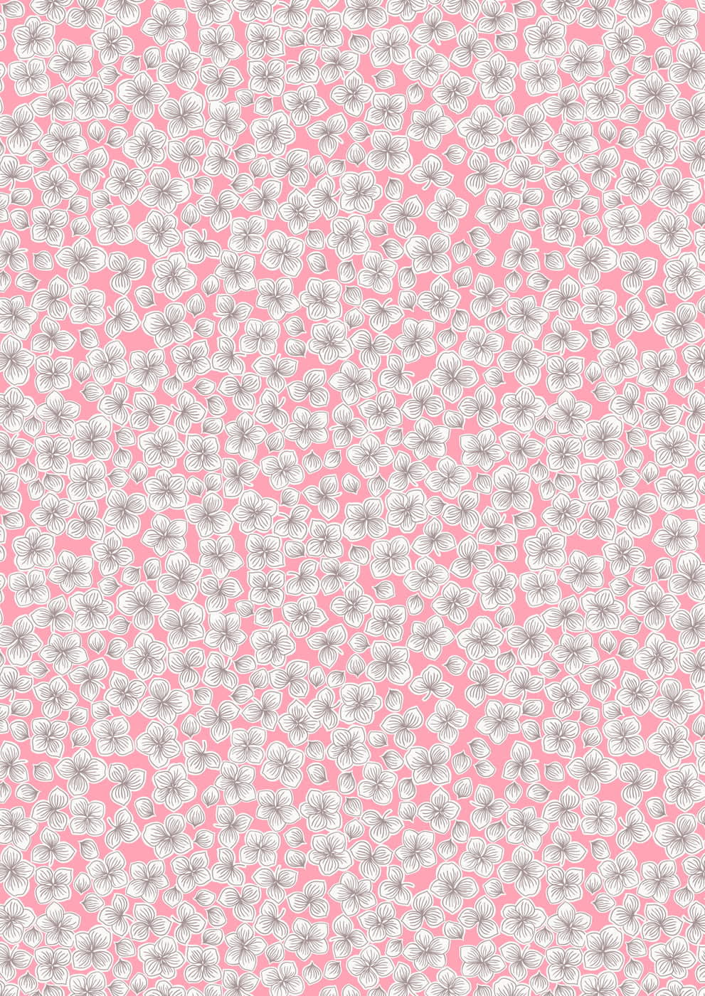Love Blooms A522 C#2 Small white flowers on pink background Lewis and Irene Love Blooms A522 C#2 Small white flowers on pink background Lewis and Irene