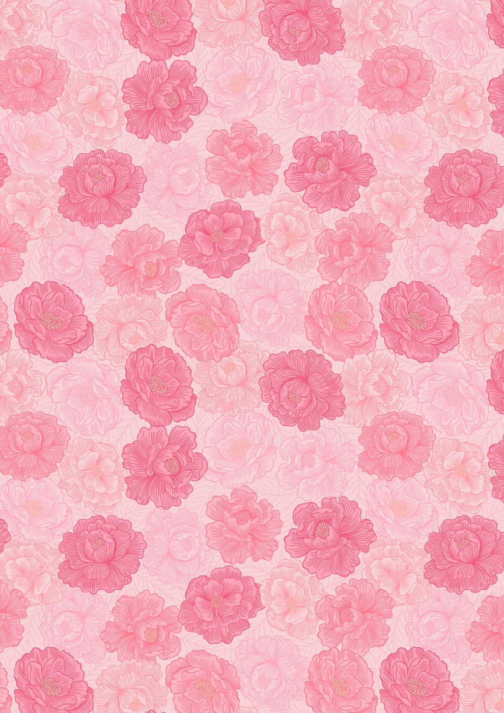 Love Blooms A525 C#2 Pink flowers on pink background Lewis and Irene Love Blooms A525 C#2 Pink flowers on pink background Lewis and Irene
