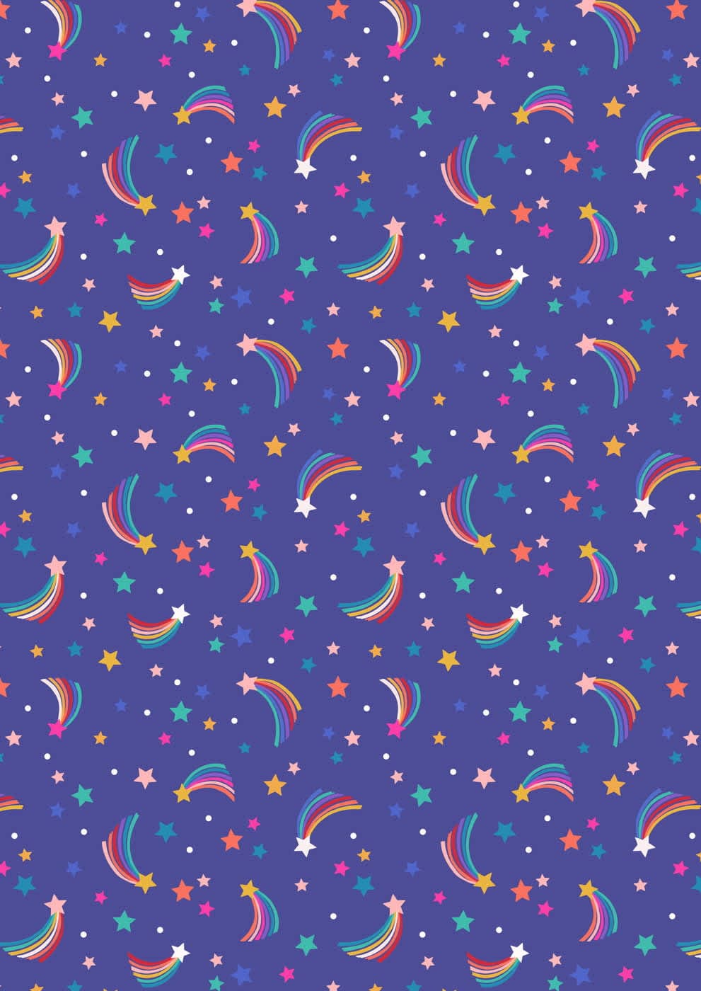 Over The Rainbow A580.2 Shooting Rainbow Stars Blue by Lewis and Irene Over The Rainbow A580.2 Shooting Rainbow Stars Blue by Lewis and Irene