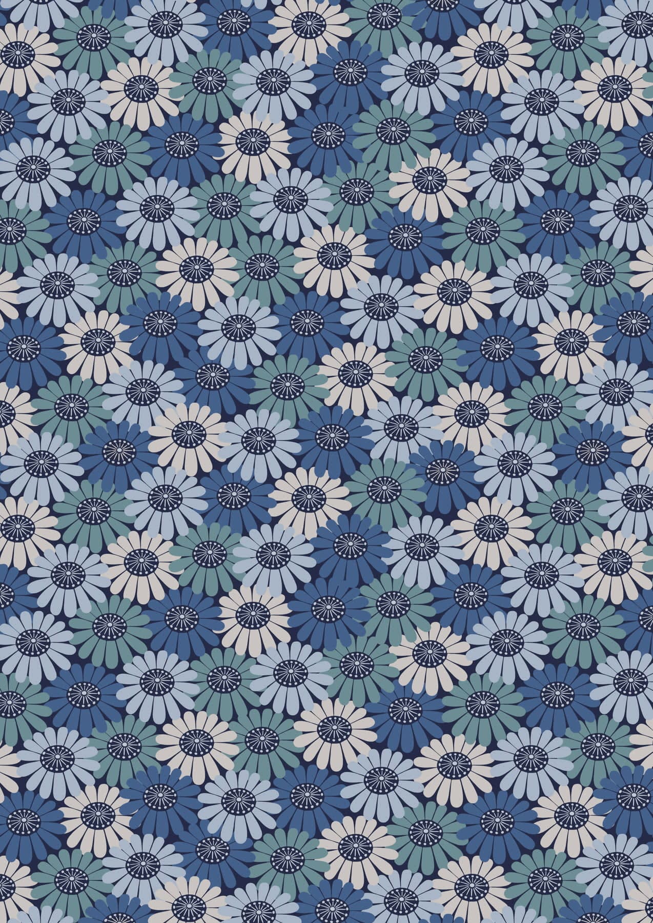 Shinrin Yoku A643.2 Compact Floral blues by Lewis & Irene Shinrin Yoku A643.2 Compact Floral blues by Lewis & Irene