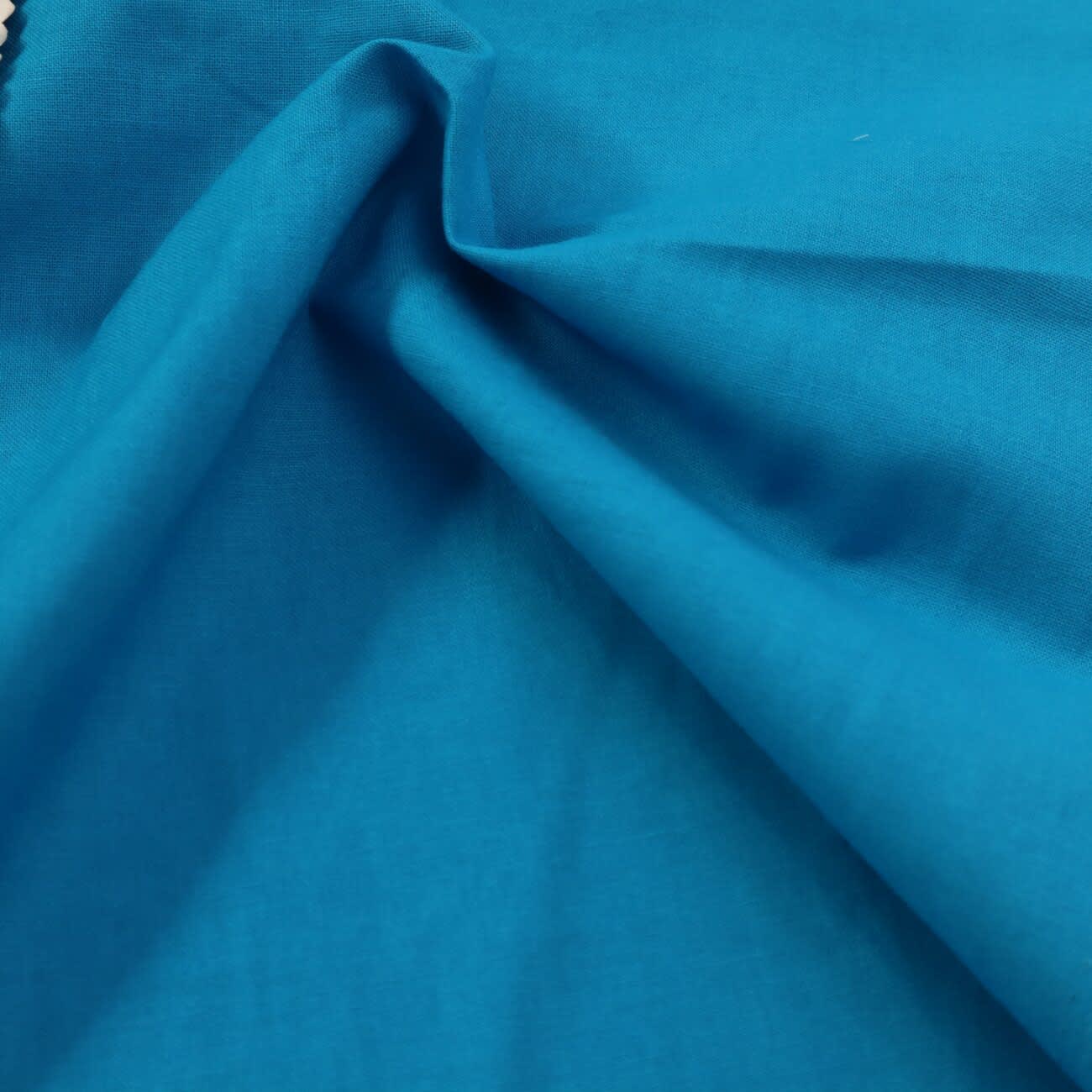 Solid peacock blue plain fabric by Reynard Solid peacock blue plain fabric by Reynard