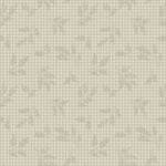 Wheat Gingham 2/001N Cocoa by Makower light grey small gingham with wheat sprigs