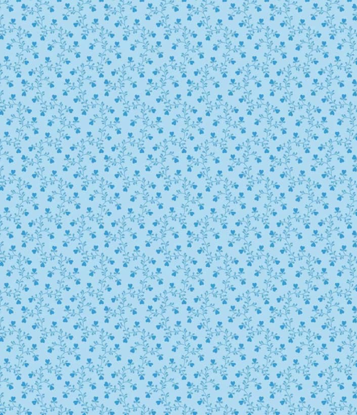 Heart Vine 2/004B sky by Makower blue on blue vines with small hearts Heart Vine 2/004B sky by Makower blue on blue vines with small hearts