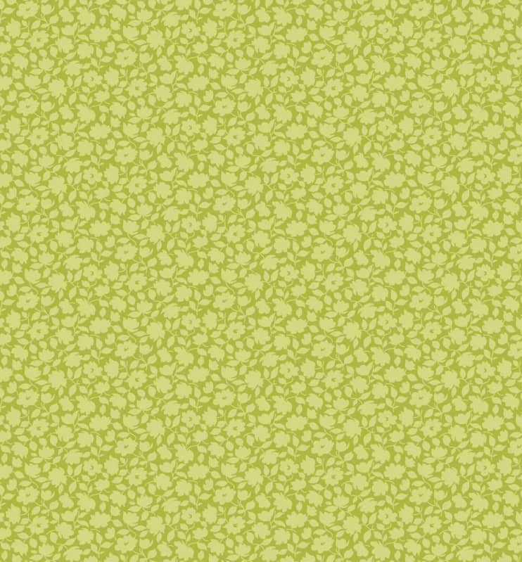 Silhouette Mono Floral 2/003G green by Makower green on green flower Silhouette Mono Floral 2/003G green by Makower green on green flower