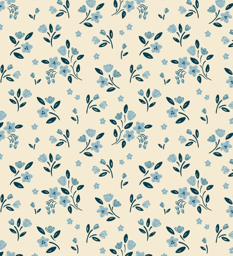 Cozy House 1252LB Apple Blossom Ivory fabric by Makower Cozy House 1252LB Apple Blossom Ivory fabric by Makower