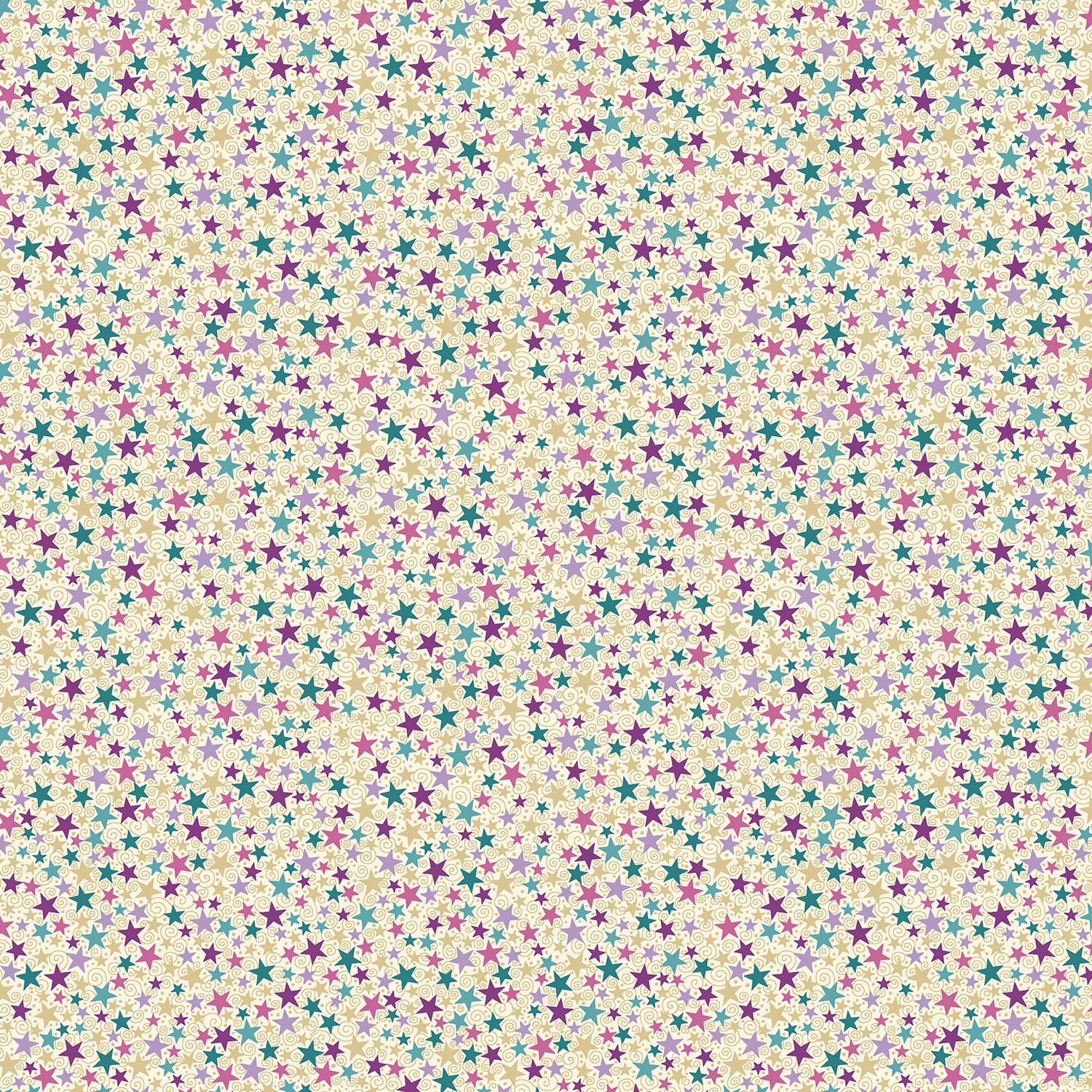 Luna 074/Q Star cream by Makower small stars Luna 074/Q Star cream by Makower small stars