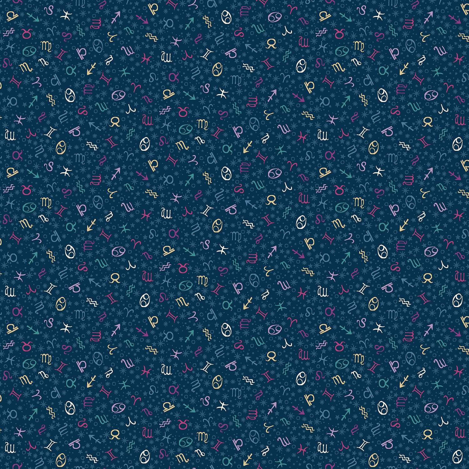 Luna 076/B Zodiac blue by Makower Luna 076/B Zodiac blue by Makower