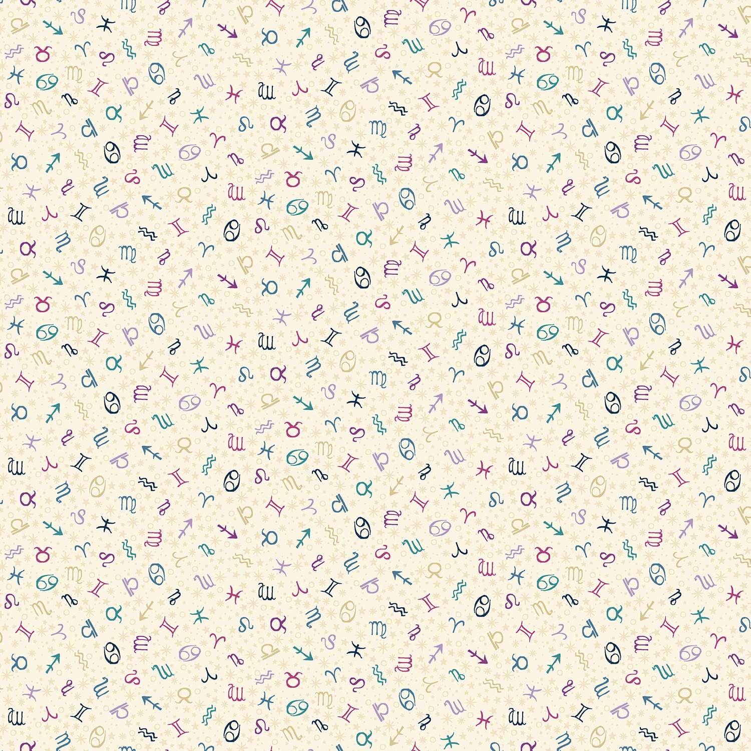 Luna 076/Q Zodiac cream by Makower Luna 076/Q Zodiac cream by Makower