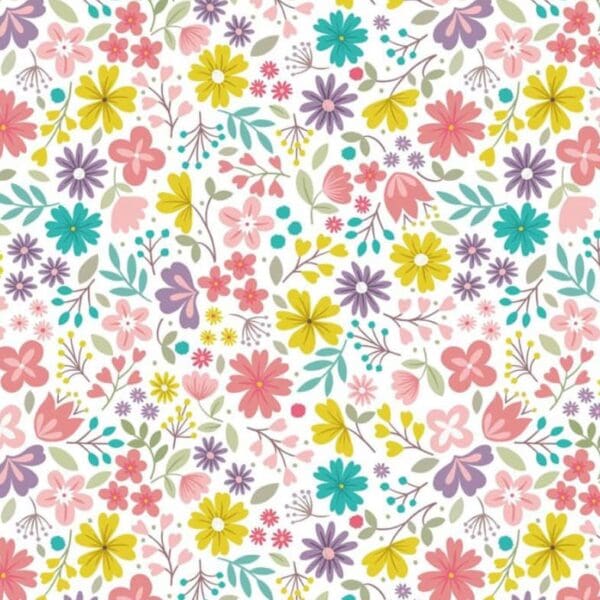 Spring Treats A592.C1 Spring Floral white by Lewis and Irene Spring Treats A592.C1 Spring Floral white by Lewis and Irene