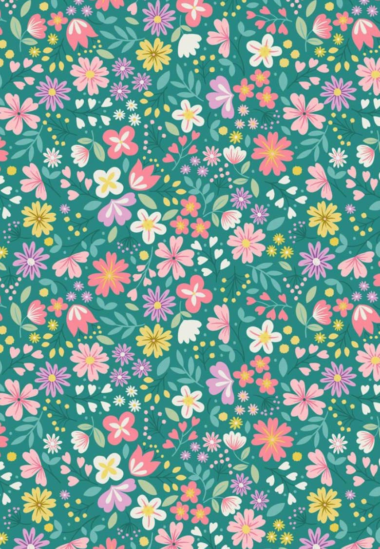 Spring Treats A592.C2 Spring Floral green by Lewis and Irene Spring Treats A592.C2 Spring Floral green by Lewis and Irene