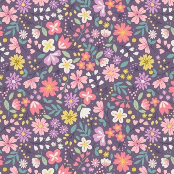 Spring Treats A592.C3 Spring Floral purple by Lewis and Irene