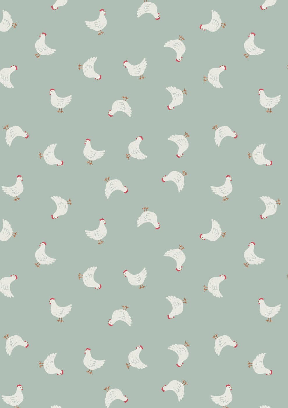Country Life Reloved A90.C1A Little Hens on duck egg by Lewis and Irene Country Life Reloved A90.C1A Little Hens on duck egg by Lewis and Irene