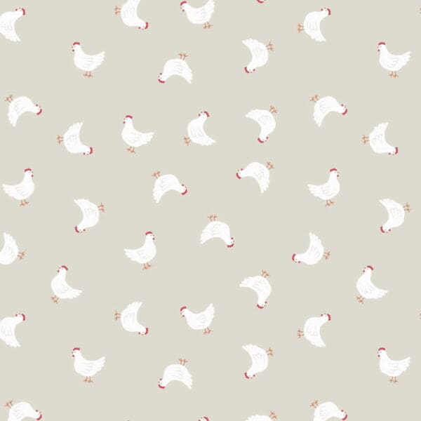 Country Life Reloved A90.C2A Little Hens on cream by Lewis and Irene Country Life Reloved A90.C2A Little Hens on cream by Lewis and Irene