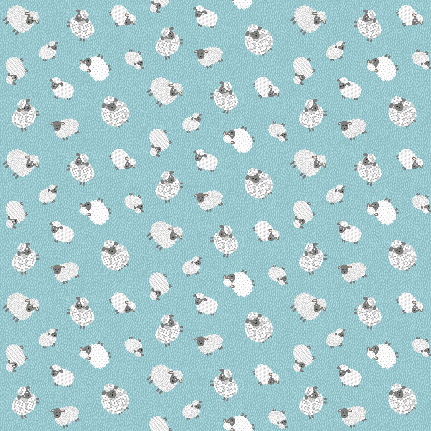 Fun on the Farm Sheep 68B blue by Makower Fun on the Farm Sheep 68B blue by Makower