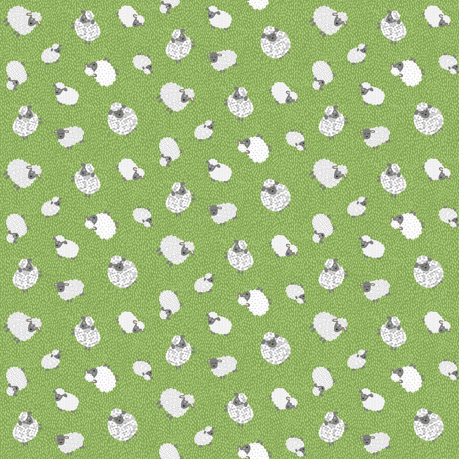 Fun on the Farm Sheep 68G green by Makower Fun on the Farm Sheep 68G green by Makower