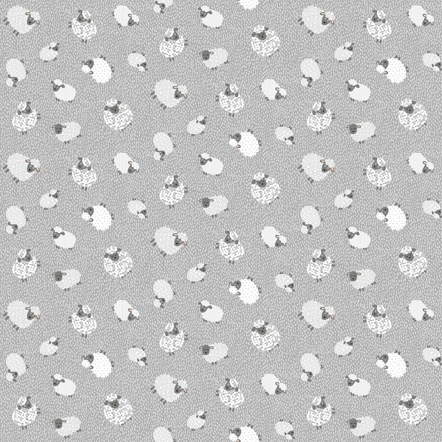 Fun on the Farm Sheep 68S grey by Makower Fun on the Farm Sheep 68S grey by Makower