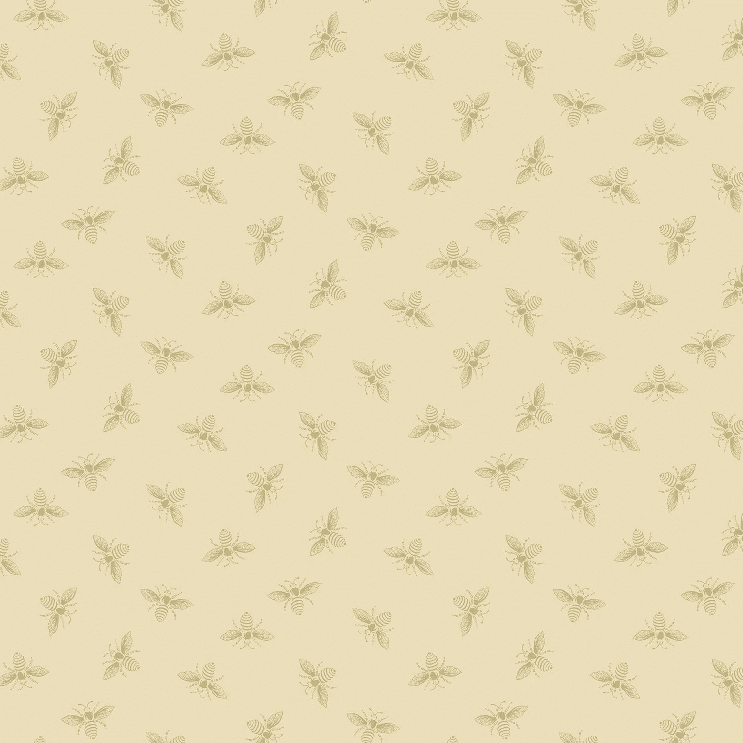 Petite Bee 2/1316N Vanilla by Makower cream Petite Bee 2/1316N Vanilla by Makower cream