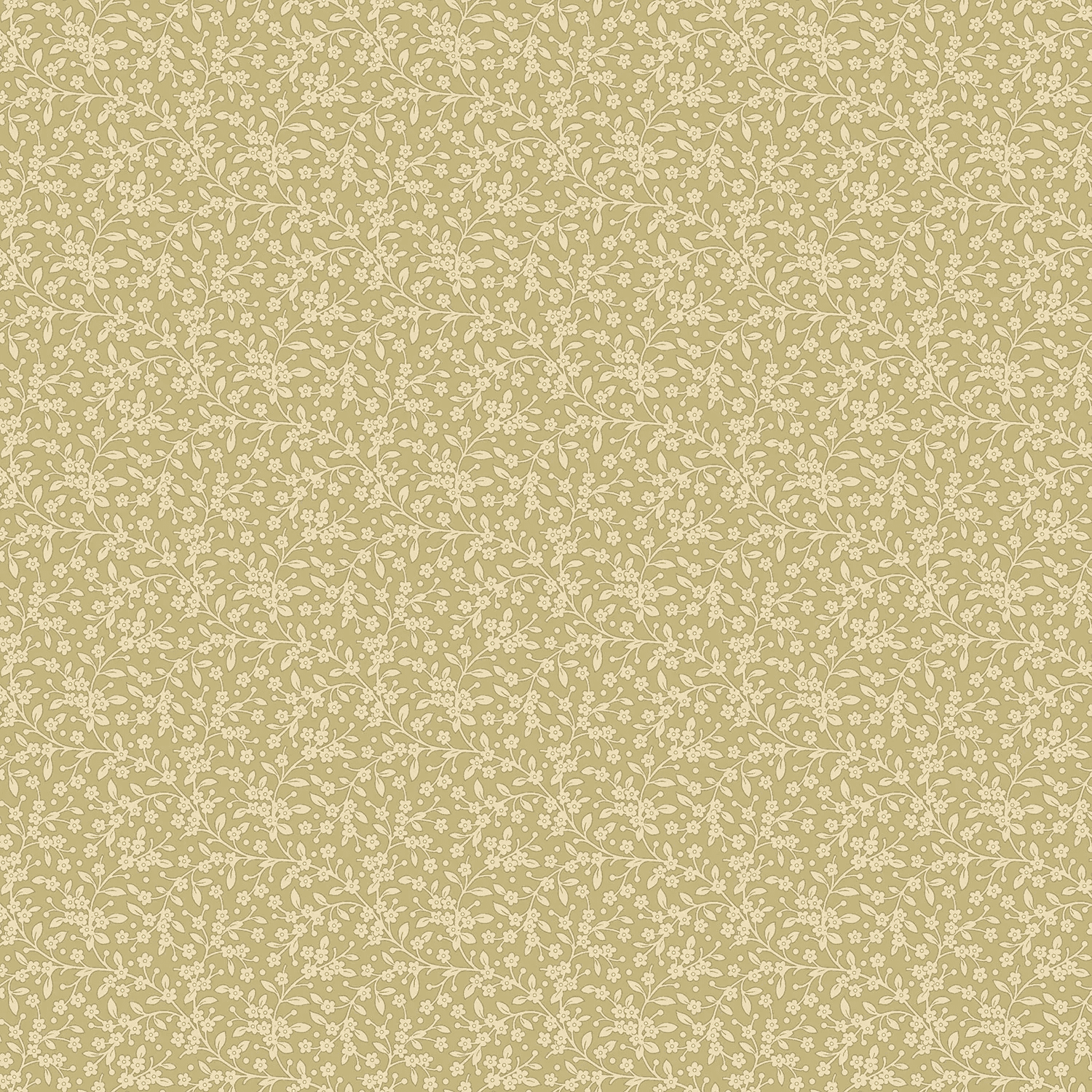 Petite Bee Petals 2/1317N Ebony by Makower beige with tiny vines and flowers Petite Bee Petals 2/1317N Ebony by Makower beige with tiny vines and flowers
