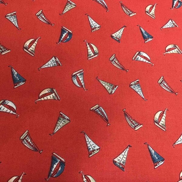 High Tide Sail Away, 080/R Red by Makower High Tide Sail Away, 080/R Red by Makower
